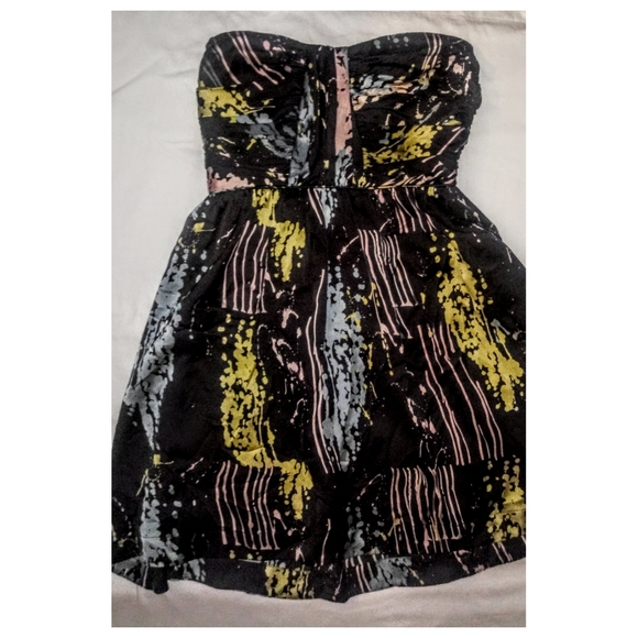 Matty M Matte Satin Strapless Sun/Cocktail Dress - Picture 2 of 5